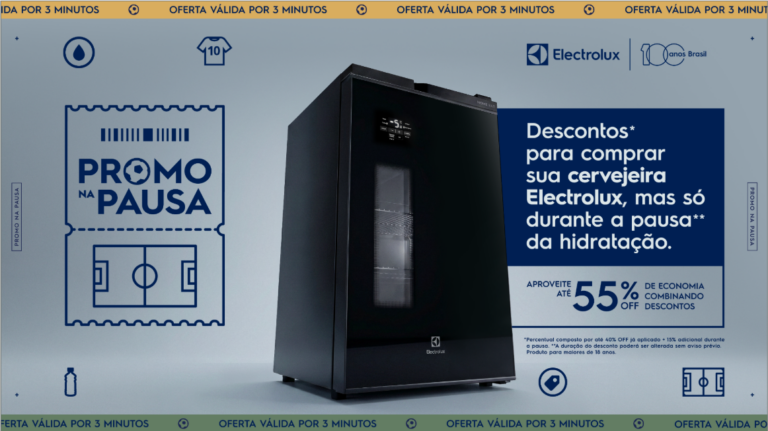 Electrolux oferece descontos durante pausas de jogos do Brasil