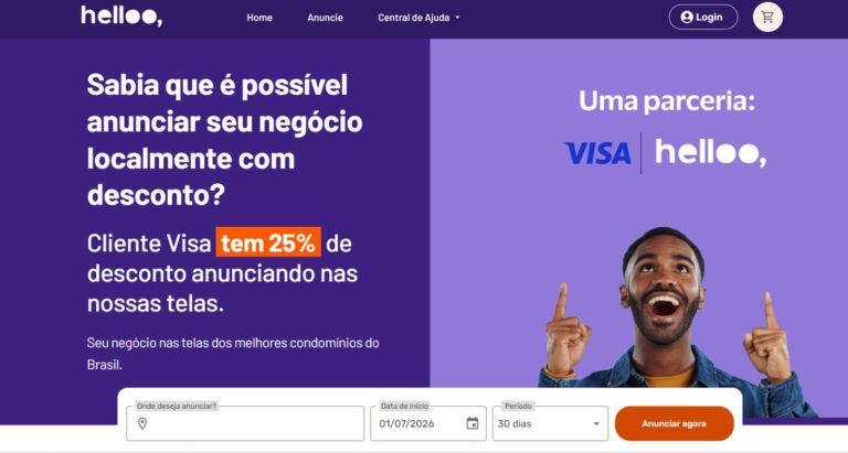 Helloo oferece mídia DOOH a clientes empresariais Visa